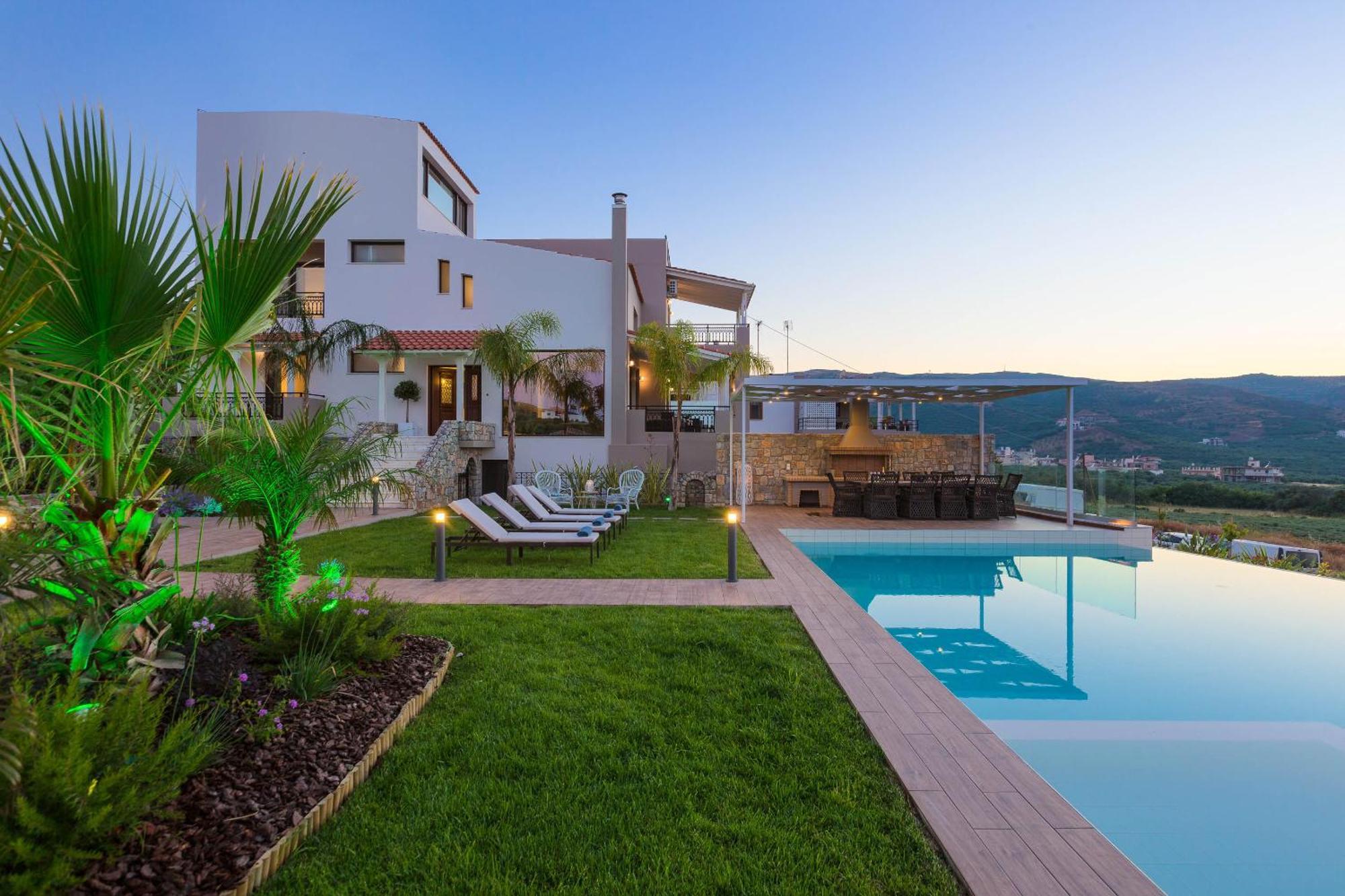 Villa Anemeli - Luxury Pool Villa With Gorgeous Seaview Kissamos Ngoại thất bức ảnh