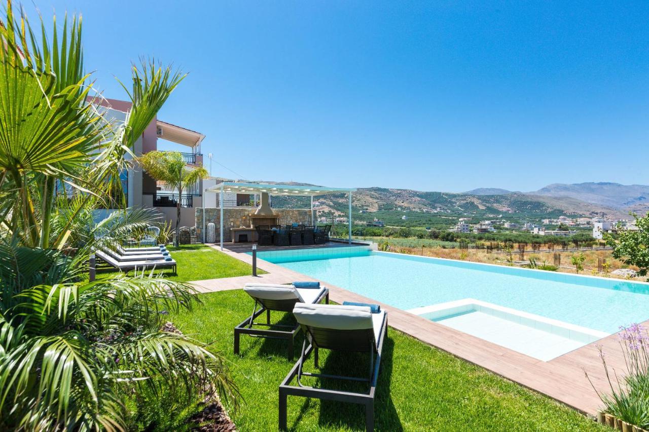 Villa Anemeli - Luxury Pool Villa With Gorgeous Seaview Kissamos Ngoại thất bức ảnh